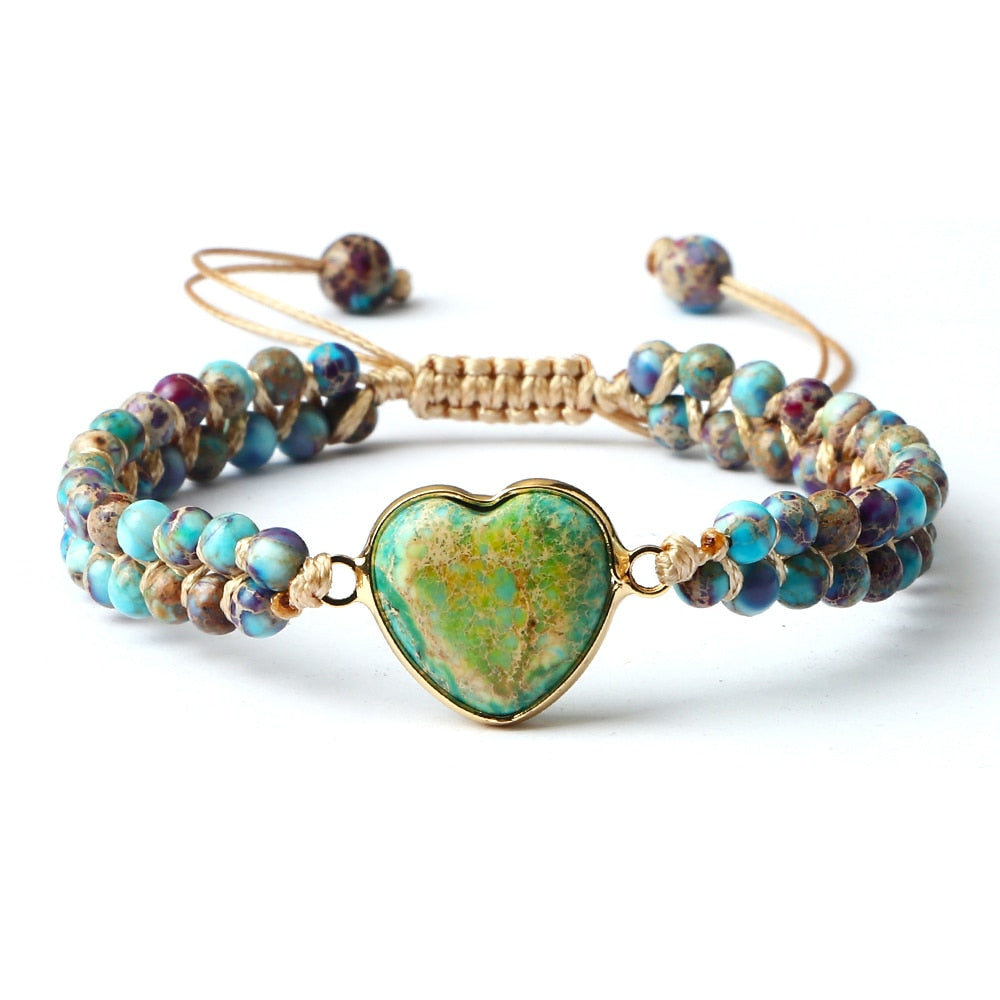 Cute Bracelet with Heart Stone