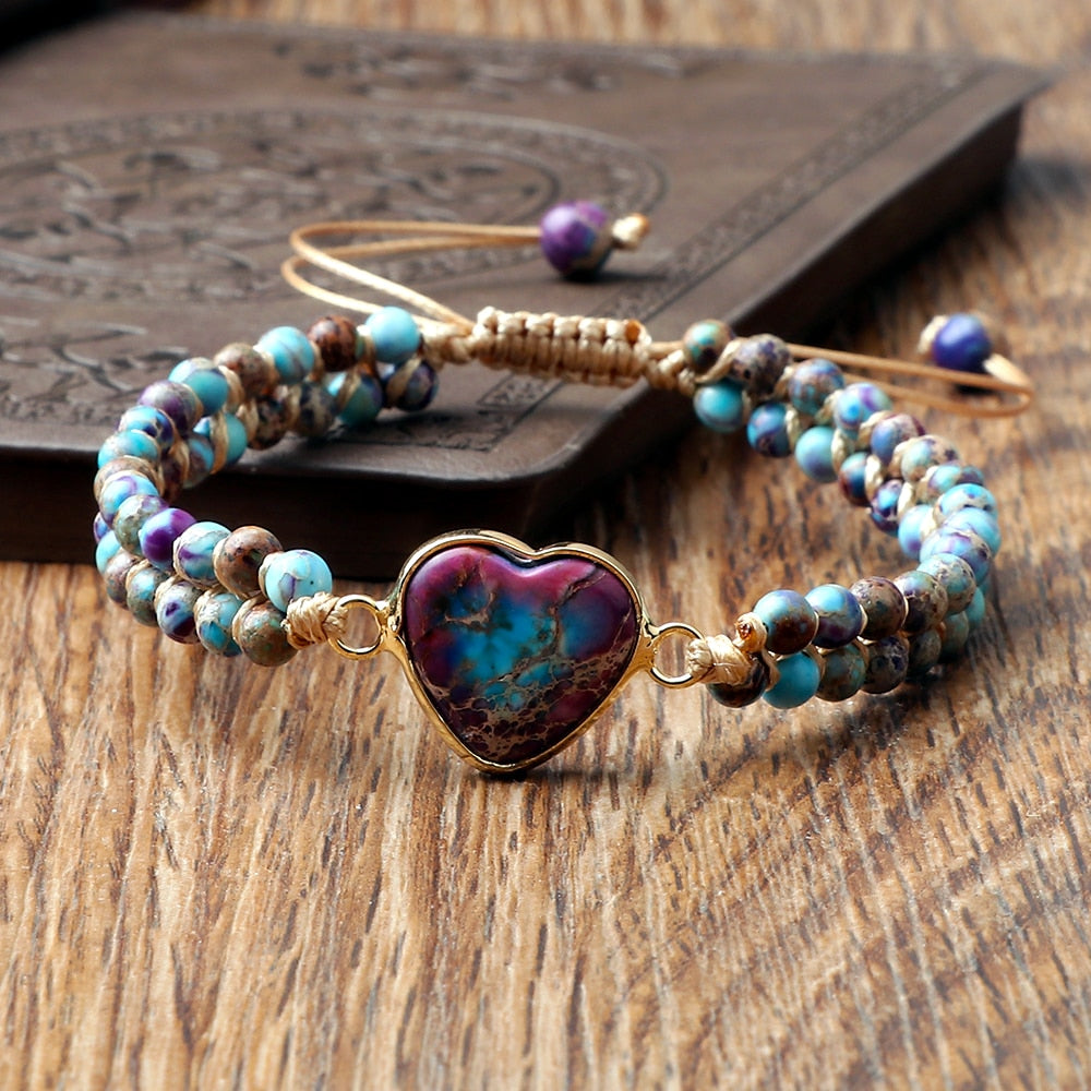 Cute Bracelet with Heart Stone