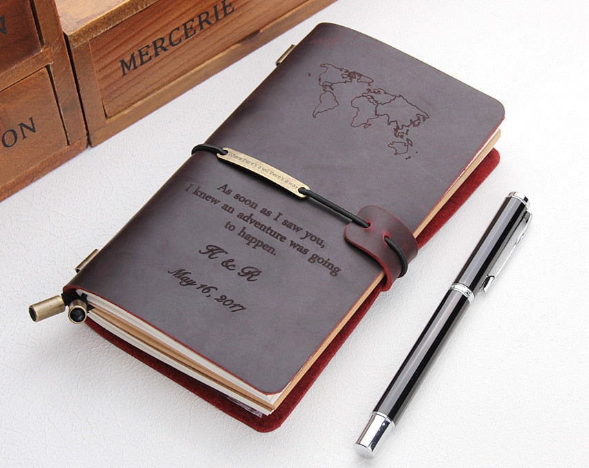 Handmade leather journal