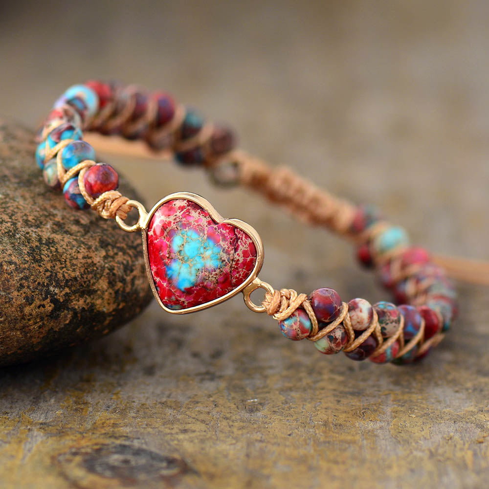 Custom Solitaire Gemstone Bezel Heart Bracelet – 770 Fine Jewelry