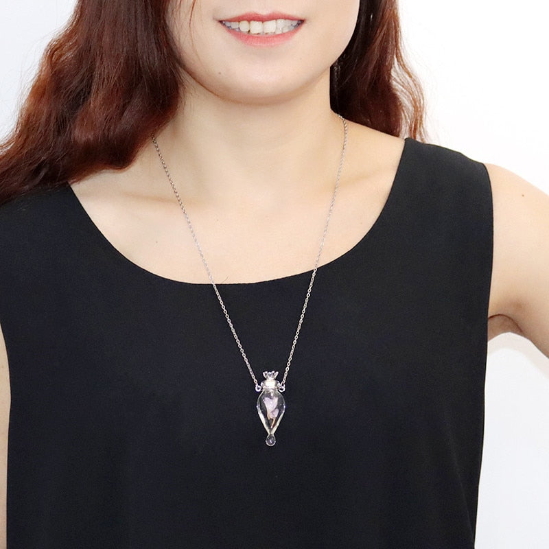 Heart Bottle Perfume Necklace