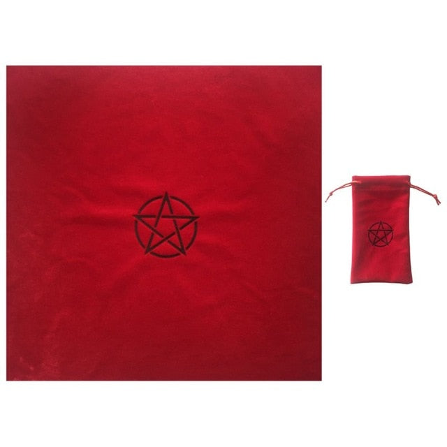Pentagram Tarot Tablecloth with Bag