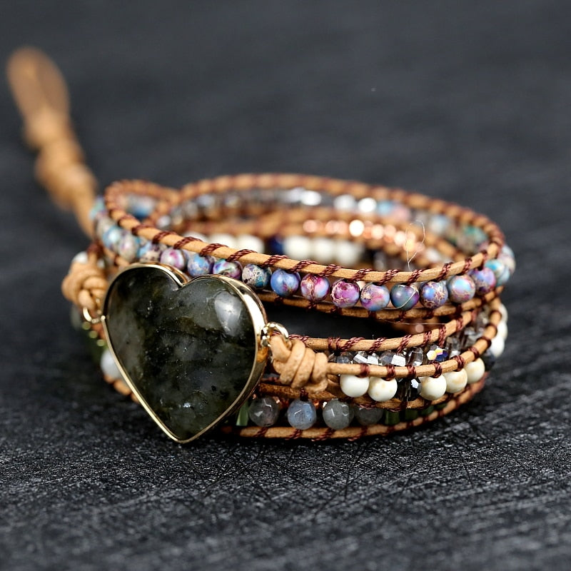 Deep Heart Wrap Bracelet